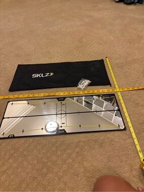 SKLZ GOLF Putting Mirror Trainer - Black & Silver with tees/pegs